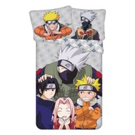 JERRY FABRICS Pamučna dječja posteljina Naruto "Grey" 140x200 cm, siva